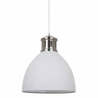 Lampa wisząca Italux Lola MD-HN8100-WH+S.NICK zwis 1x60W E27 biała / satynowany nikiel