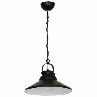 Lampa wisząca Luminex Iron Black 1 6206 lampa sufitowa 1x60W E27 czarny / biały