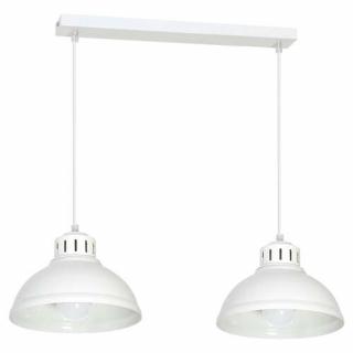 Lampa wisząca zwis żyrandol Luminex Sven 2x60W E27 biały 9076