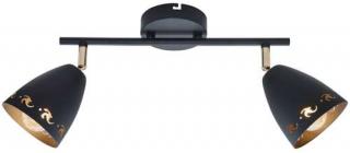 Listwa lampa sufitowa plafon spot Candellux Coty 2x40W E14 czarna 92-67166