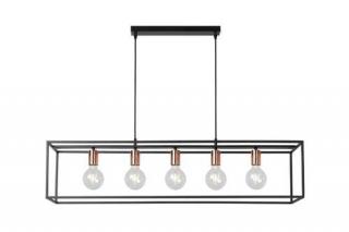 Lucide Arthur 08424/05/30 lampa wisząca zwis 5x60W E27 czarna