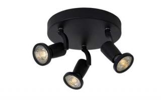 Lucide Jaster 11903/15/30 plafon lampa sufitowa 3x5W GU10 LED czarna