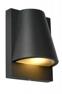 Lucide Liam 29898/01/29 kinkiet zewnętrzny lampa ścienna ogrodowa z czujnikiem zmierzchu IP44 1x35W GU10 antracyt