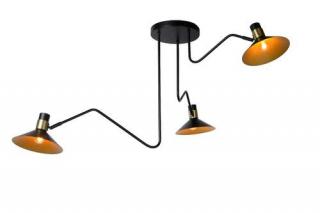 Lucide Pepijn 05128/03/30 plafon lampa sufitowa 3x40W E14 czarny