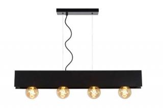 Lucide Surtus 30474/04/30 plafon lampa sufitowa 4x60W E27 czarna