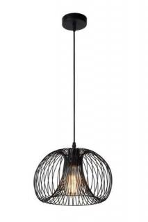 Lucide Vinti 02400/30/30 lampa wisząca zwis 1x60W E27 czarna