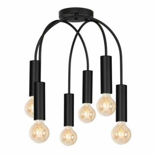 Luminex Loppe 513 plafon lampa sufitowa 6x60W E27 czarna