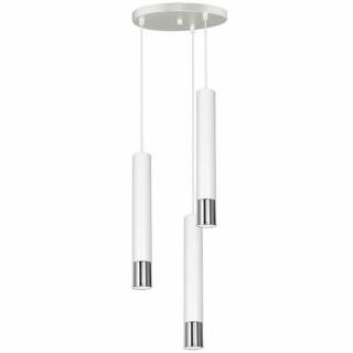 Luminex Nest 1055 lampa wisząca zwis 3x8W GU10 chrom biały