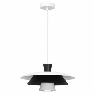 Luminex Plato 3134 lampa wisząca zwis 1x60W E27 biała/czarna