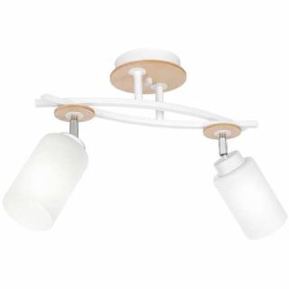 Luminex Tokio 1517 plafon lampa sufitowa 2x60W E27 biały/drewniany