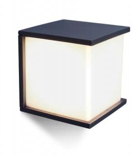 Lutec Box Cube 5184601118 kinkiet lampa ścienna zewnętrzna 1x60W E27 IP44 szary