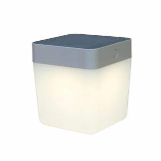 Lutec Table Cube 6908001337 lampa stojąca zewnętrzna 1x1W LED 3000K IP44 srebrny