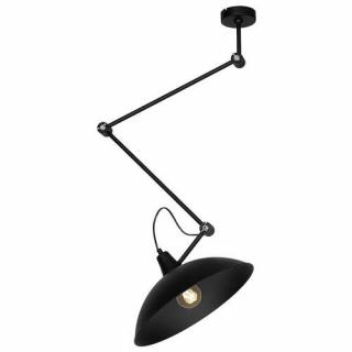 Plafon lampa oprawa sufitowa Aldex Melos 1x60W E27 czarna 808PL_G1