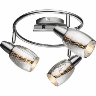 Plafon lampa oprawa sufitowa Globo Carson 3x40W E14 chrom 54986-3