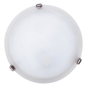 Plafon lampa sufitowa Rabalux Alabastro/Duna 1x60W E27 biały/chrom 3202