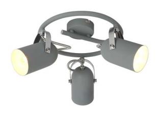 Plafon lampa sufitowa spirala spot Candellux Gray 3x40W E14 szary 98-66497