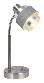 Rabalux Basil 5384 lampa stołowa lampka 1x10W E14 chrom/szara