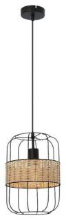 Rabalux Indiana 5283 lampa wisząca zwis 1x40W E27 czarna