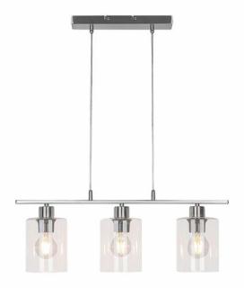 Rabalux Miroslaw 3580 lampa wisząca zwis 3x40W E27 chrom/transparentna