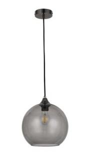 Rabalux Tanesha 6438 lampa wisząca zwis 1x40W E27 czarna/dymiona