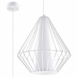 Sollux Demi SL.0297 Lampa wisząca zwis 1x60W E27 biała