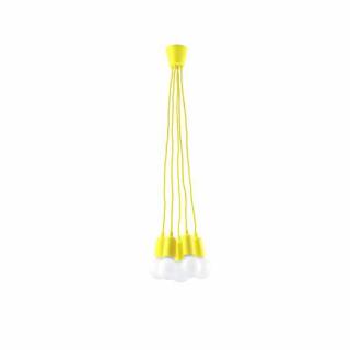 Sollux Diego SL.0580 lampa wisząca zwis 5x60W E27 żółta