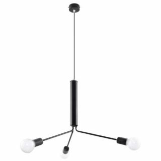 Sollux Duomo 3D SL.0303 Lampa wisząca zwis 3x60W E27 czarny