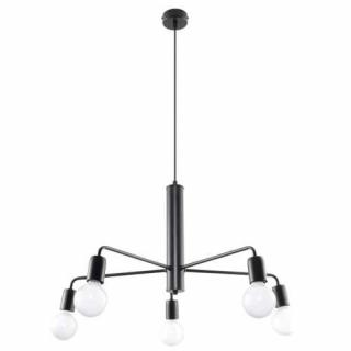 Sollux Duomo 5 SL.0304 Lampa wisząca zwis 5x60W E27 czarny