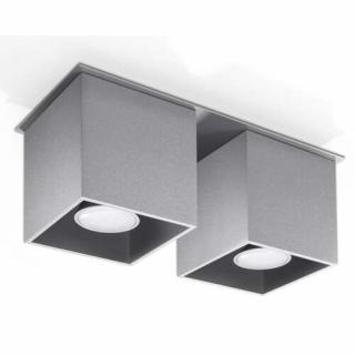 Sollux Quad 2 SL.0064 Plafon lampa sufitowa 2x40W GU10 szary