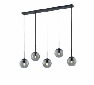 Trio Balini 308500542 lampa wisząca zwis 5x28W E14 antracytowa/dymiona