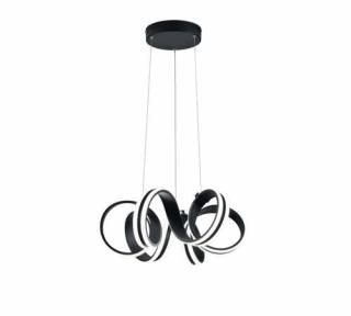 Trio Carrera 325010132 lampa wisząca zwis 1x40W LED 3000K czarny mat