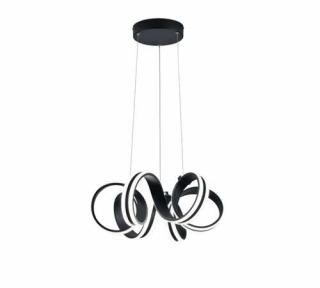 Trio Carrera 325010132 lampa wisząca zwis wstęga 1x40W LED 3000K czarny mat