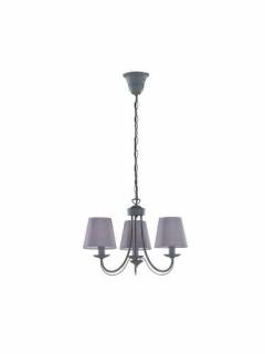 Trio Cortez 110600378 lampa wisząca zwis 3x28W E14 betonowy / szary