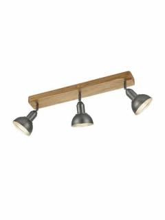 Trio Delhi 803400367 plafon lampa sufitowa 3x40W E14 nikiel antyczny / brąz