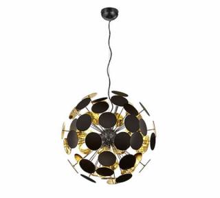 Trio Discalgo 309900632 lampa wisząca zwis 6x40W E14 czarny mat