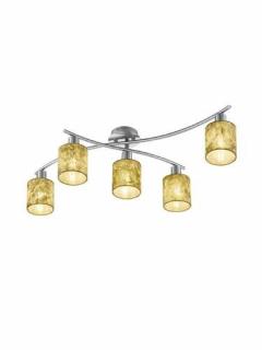 Trio Garda 605400579 plafon lampa sufitowa 5x25W E14 nikiel mat / złoty - wysyłka w 24h