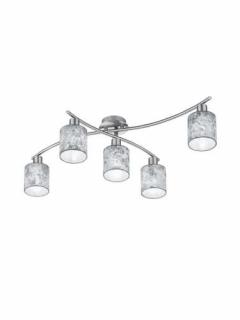 Trio Garda 605400589 plafon lampa sufitowa 5x25W E14 nikiel mat / srebrny