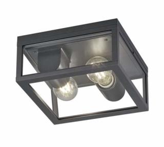 Trio Garonne 601860242 plafon zewnętrzny lampa sufitowa IP44 2x60W E27 antracyt - wysyłka w 24h