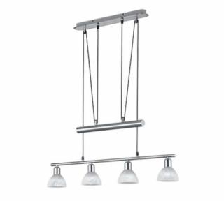 Trio Levisto 371010407 lampa wisząca zwis 4x5W E14 nikiel mat / alabaster