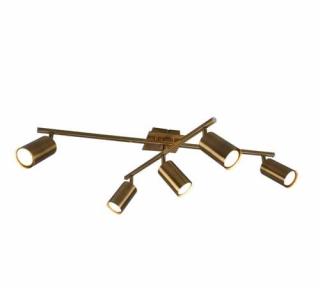 Trio Marley 612400504 plafon oprawa lampa sufitowa reflektory sticks patyki kijki 5x35W GU10 patyna - wysyłka w 24h