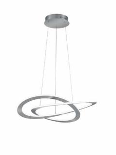 Trio Oakland 321710107 lampa wisząca zwis wstęga 1x60W LED 3000K nikiel mat