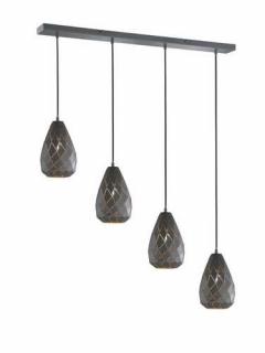 Trio Onyx 301300442 lampa wisząca zwis 4x42W E27 antracyt