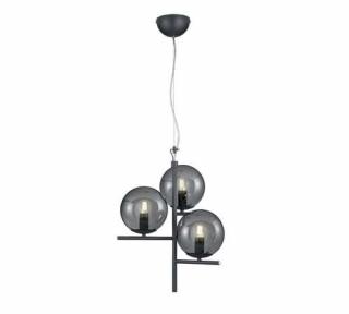 Trio Pure 302000342 lampa wisząca zwis 3x28W E14 antracyt/dymiona