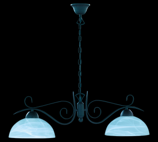 Trio RL Country R3432-24 lampa wisząca zwis 2x75W E27 rdzawy / alabaster