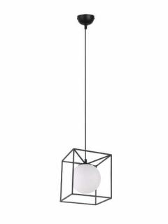 Trio RL Gabbia R30401032 lampa wisząca zwis 1x40W E14 czarny mat / biały