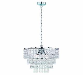 Trio RL Orient R13473006 lampa wisząca zwis 3x40W E14 chrom / transparentny