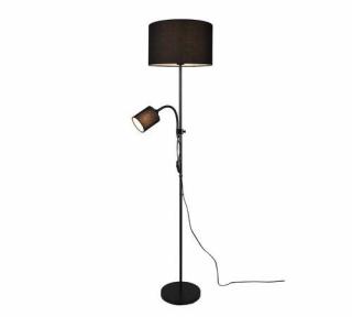 Trio RL Owen R40192002 lampa stojąca podłogowa z regulowanym spotem do czytania 1x40W E27 czarna/czarna