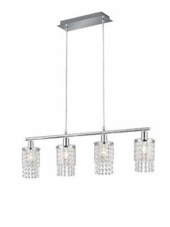 Trio RL Posh R30764006 lampa wisząca zwis 4x10W E14 chrom / transparentny