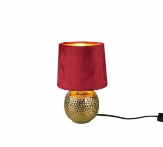 Trio RL Sophia R50821010 lampa stołowa lampka nocna do sypialni kula abażurowa na biurko ceramiczna 1x40W E14 czerwona/złota
