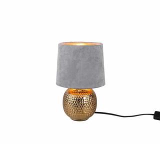 Trio RL Sophia R50821011 lampa stołowa lampka nocna do sypialni kula abażurowa na biurko ceramiczna 1x40W E14 szara/złota - wysyłka w 24h